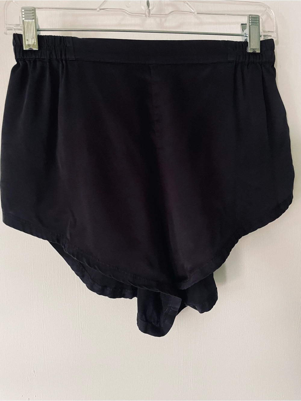 Lunya Black Silk Lounge Shorts